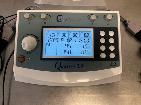 Roscoe Medical Quattro 2.5 Professional Electrotherapy Device – Model DQ8450 For Physical Therapy