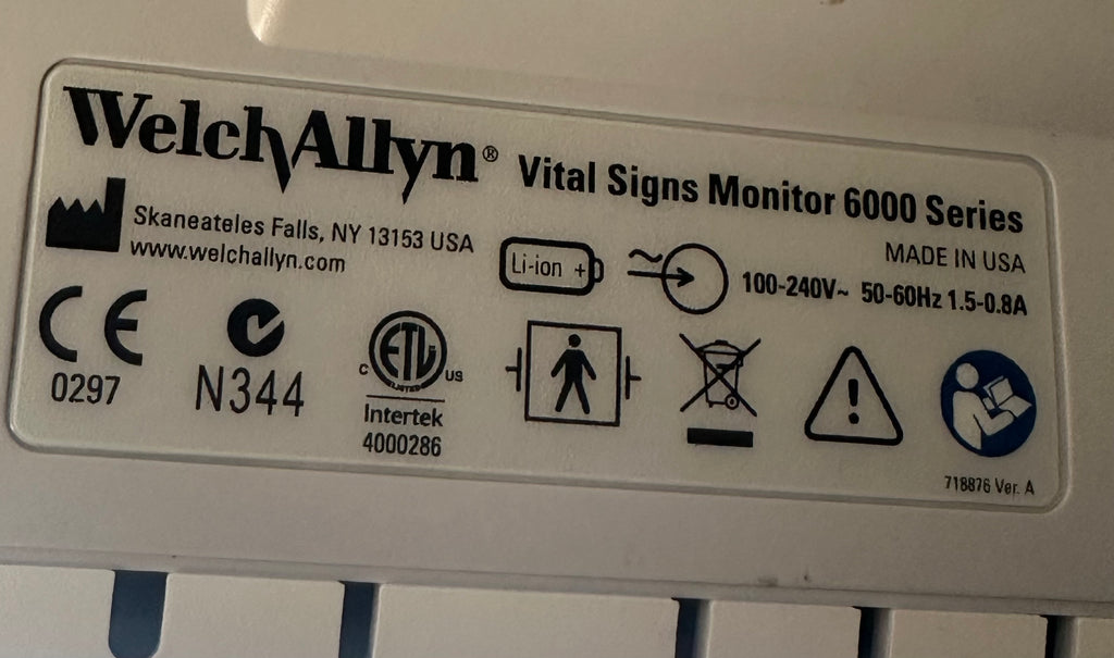 Welch Allyn 65MTXX Vital Signs monitors 6000 series