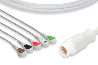Philips Compatible Direct-Connect ECG Cable 5 Leads Snap