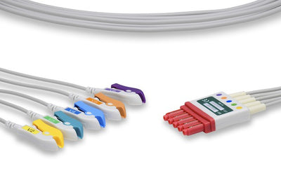Philips Compatible ECG Leadwire 5 Leads V2-V6 Pinch/Grabber