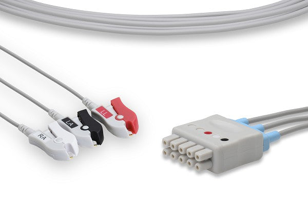 GE Healthcare Compatible ECG Leadwire 3 Leads Pinch/Grabber
